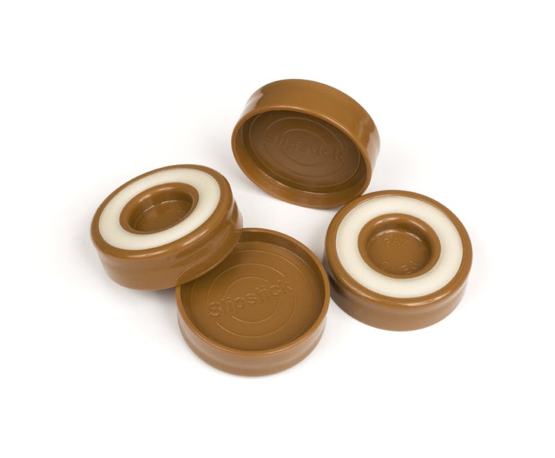 Slipstick CB520 Furniture Caster Cups / Floor Protector Coasters for Furniture Feet (Set of 4 Grippers) 1-3/4 Inch Round - Caramel - Image 3